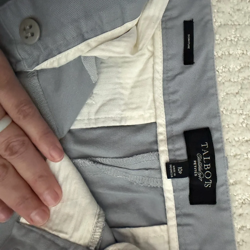 Talbots Light Gray Chino Trousers - Picture 4 of 7